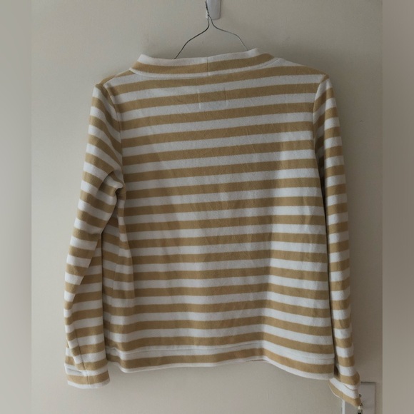 Dudley Stephens Boatneck Pullover Sweater in Natural Blush Stripe Size Large. - Picture 10 of 16
